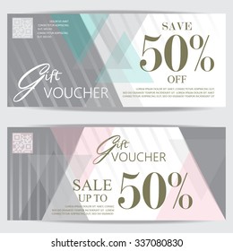 gift voucher certificate coupon template, cute and modern style. can be use for business shopping card, customer sale and promotion, layout, banner, web design. vector illustration
