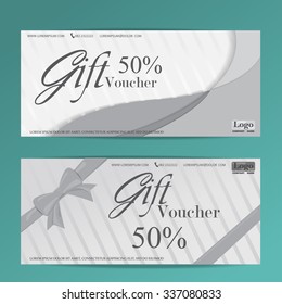 gift voucher certificate coupon template, cute style design. can be use for business shopping card, customer sale and promotion, layout, banner, web design. vector illustration