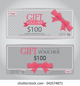 gift voucher certificate coupon template, cute style design. can be use for business shopping card, customer sale and promotion, layout, banner, web design. vector illustration