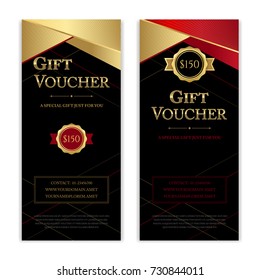 Gift voucher, certificate or discount card template for promo compliment
