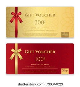 Gift voucher, certificate or discount card template for promo compliment