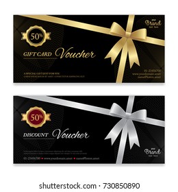 Gift voucher, certificate or discount card template for promo compliment