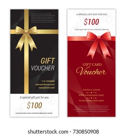 Gift voucher, certificate or discount card template for promo compliment