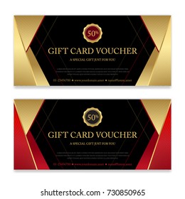 Gift voucher, certificate or discount card template for promo compliment