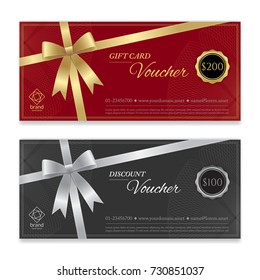 Gift voucher, certificate or discount card template for promo compliment