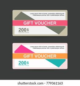 gift voucher colorful sale business template