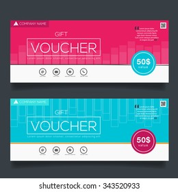 Gift Voucher Colorful Template
