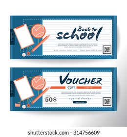 Gift Voucher concept  back to school