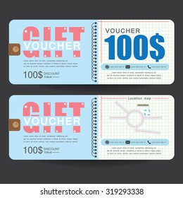 Gift Voucher concept back to school