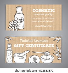 Gift voucher for cosmetic shop.
