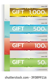 Gift voucher coupon card background template.