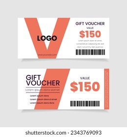 Gift voucher, coupon, gift card template