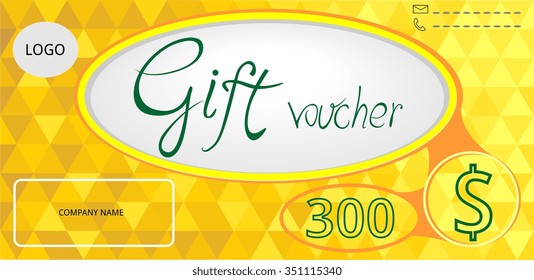 gift voucher coupon certificate card blank vignette gold, gloss, mosaic