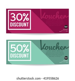 Gift Voucher Coupon Template Vector Illustration