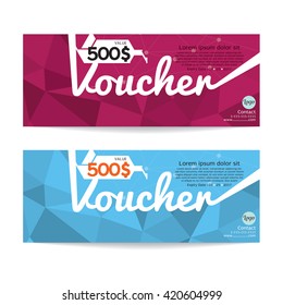 Gift Voucher Coupon Template Vector Illustration