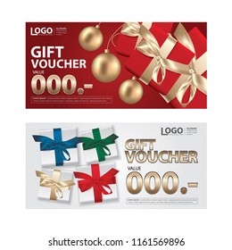 Gift Voucher Coupon Template for Your Business Vector Illustration