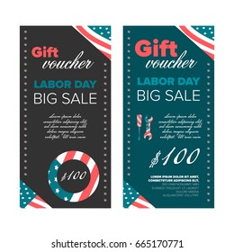 Gift voucher design Labor Day