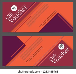 Gift voucher design template for background.