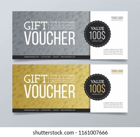 Gift Voucher Design Template Gold Silver Stock Vector (Royalty Free ...