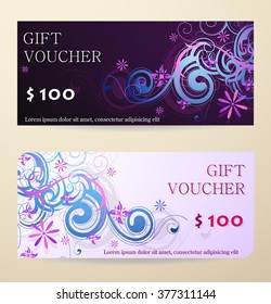 Gift Voucher Design Template Reward Values Stock Vector (Royalty Free ...