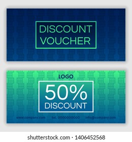 Gift voucher design template. Vector illustration