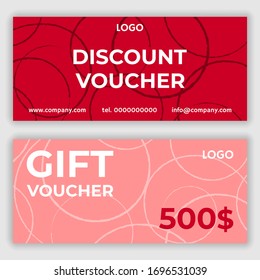 Geschenkgutscheine-Design-Vorlage. Vektorillustration