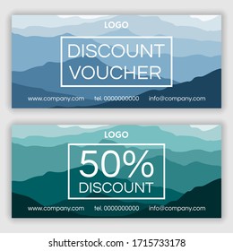 Gift voucher design template. Vector illustration