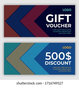 Gift voucher design template. Vector illustration