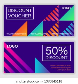 Gift voucher design. Vector illustration