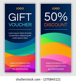 Gift voucher design. Vector illustration