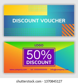 Gift voucher design. Vector illustration