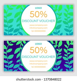 Gift voucher design. Vector illustration