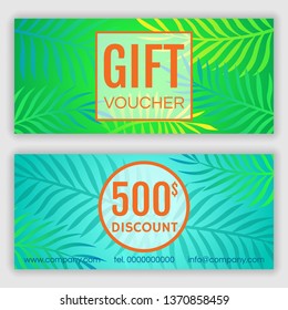 Gift voucher design. Vector illustration