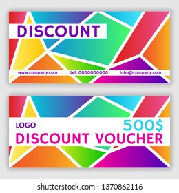 Gift voucher design. Vector illustration