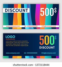 Gift voucher design. Vector illustration