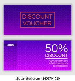 Gift voucher design. Vector illustration