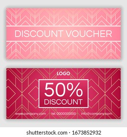 Gift voucher design. Vector illustration