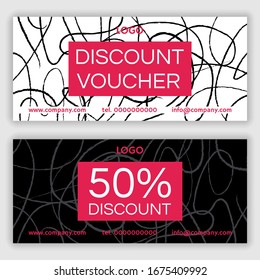 Gift voucher design. Vector illustration
