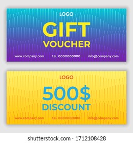 Gift voucher design. Vector illustration