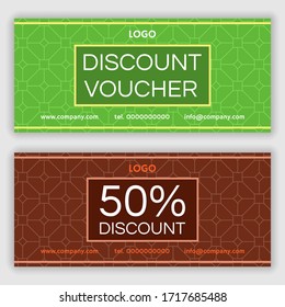 Gift voucher design. Vector illustration