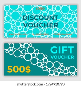 Gift voucher design. Vector illustration