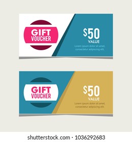 gift voucher discount 50 vector business template