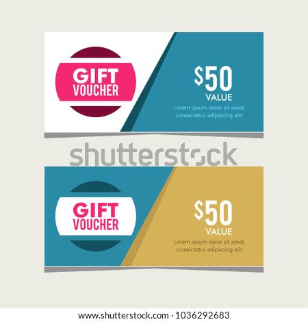 gift voucher discount 50 vector business template