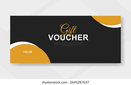 Gift voucher discount card design template