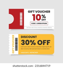 Gift voucher and discount coupon template