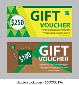 Gift voucher discount. Nice vector graphics for shops, cafes or restaurants etc.