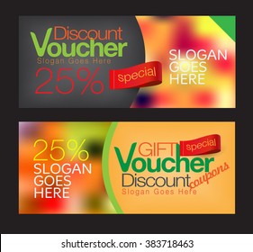 Gift voucher and discount voucher template.