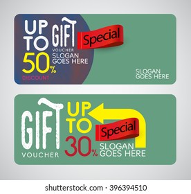 Gift voucher and discount voucher template.