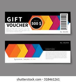 gift voucher discount template flat design