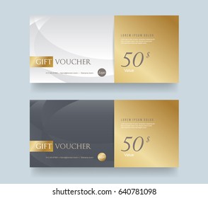 Gift Voucher discount template with luxury pattern.Vector template for gift card premium pattern. Vector illustration.